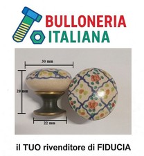Pomello ceramica dipinto a mano stile maiolica manopola mobile cassetto Anta