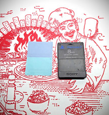 Memory card 8mb black PS2 + Etichette originali Sony scheda di memoria