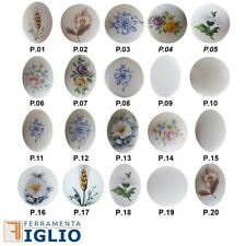 Pomelli in Porcellana Ceramica per Mobili Cassetti Armadi Pomolo Bianco e Avorio