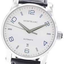 Orologio Uomo Automatico MONTBLANC Time Walker 110338 Quadrante Argento_880254