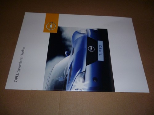 Opel speedster turbo depliant - speedster,