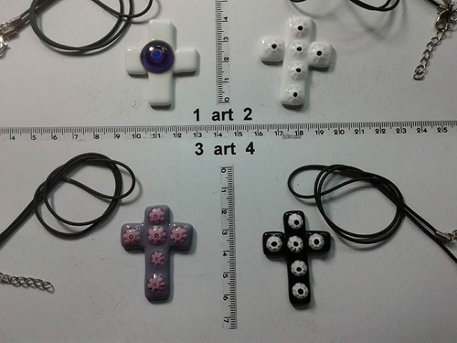 Collana croce murrine murano - collana, e