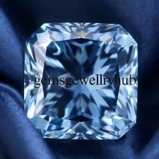 ✨? Diamante Blu Certificato Naturale 1 Ct di Alta Qualità | Taglio Asscher | Grado D |