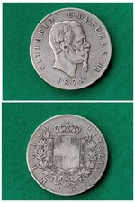 Italy Vittorio Emanuele III.5 Lire 1878.R.Argento.BB.Come da Foto.22155.
