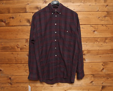 Camicia GUCCI  tg. 39 Usato (Sa.1636) Bordeaux a Quadri  Vintage