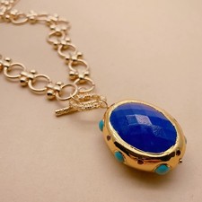 Collana con ciondolo turchese