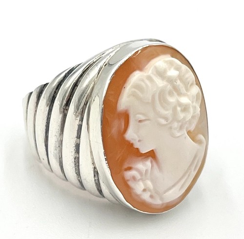 Anello argento 925 cammeo - argento,