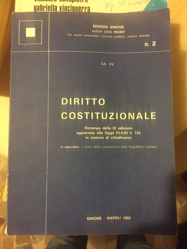 Diritto costituzionale manuali - diritto,