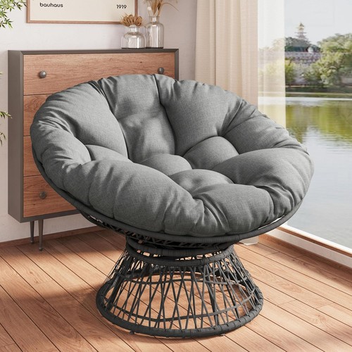 Poltrona papà rattan girevole