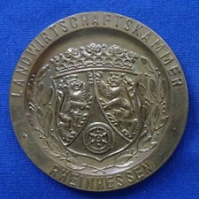 Camera dell'agricoltura Assia del Reno - medaglia bronzo - allevamento conigli - 50,5 mm