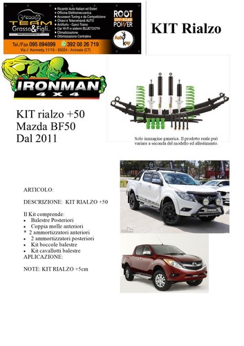 Kit rialzo off road for - , mazda