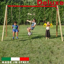 Altalena tripla con sedile