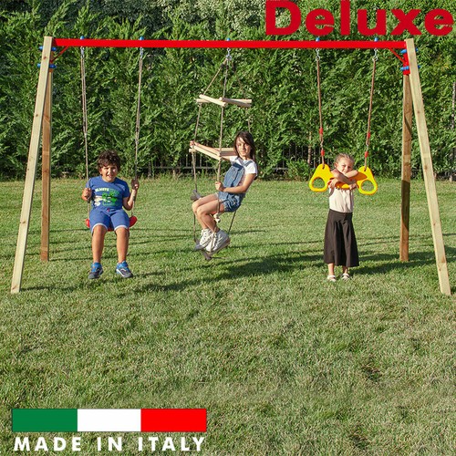 Altalena tripla con sedile