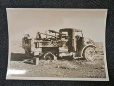 FOTO D'EPOCA 2 GUERRA MONDIALE REGIO ESERCITO AUTOMEZZO BRITANNICO DISTRUTTO 