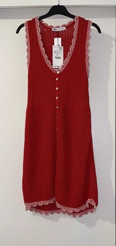 Zara abito rosso smanicato - abito,