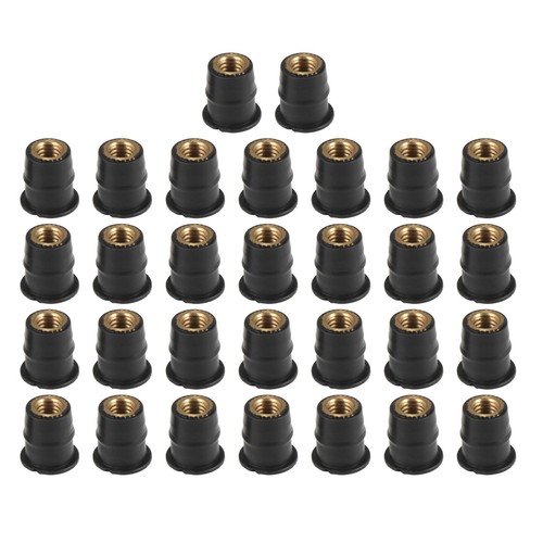 30pz convesso nero gomma - 30pz,