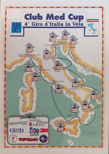 Cartolina vela giro italia - cartolina,