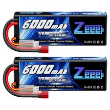 2x Zeeee 7.4V 6000mAh 2S
