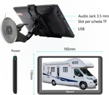 CAMPER E CARAVAN NAVIGATORE 7°GPS AREE SOSTA COORDINATE ITALIA/EUROPA + MAROCCO 