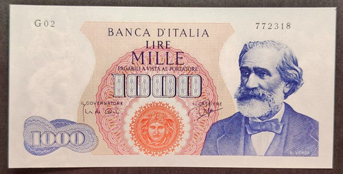 1000 lire verdi - lire, 1°