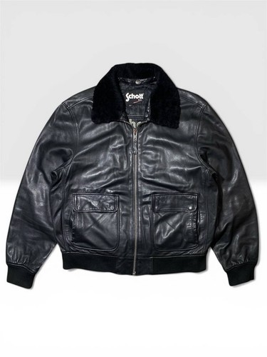 Bomber vintage schott nero - bomber,