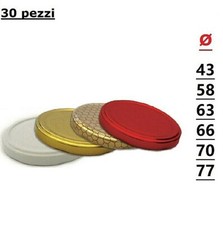 30X Tappo Twist Barattolo Vaso Capsula Tappi 30 Pezzi Vasi Caspule