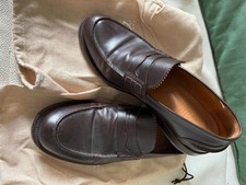 Velasca, mocassino uomo taglia 43.5 scarpa vero cuoio marrone martellato