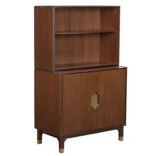 Mobile Credenza Vintage Italia Anni 60 Maniglie Alluminio Ottonato Legno Esotico