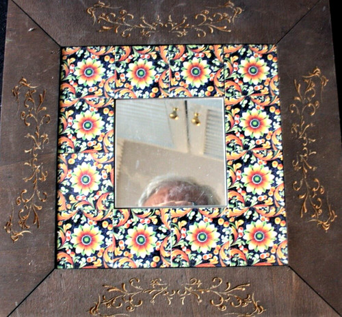 Vassoio ceramica con specchio - vassoio,