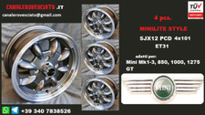 Cerchi lega minilite 5j 12 pollici Austin Morris Mini Innocenti Mk1 2 3 850 1000