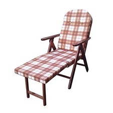 POLTRONA SEDIA RELAX POGGIAPIEDI TESSUTO LEGNO FAGGIO IMBOTTITA RECLINABILE 