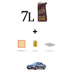 HOFFCAR Kit tagliando 3 FILTRI e 7L OLIO per Bmw Z4(E85,E86) 2.5i 141kw dal 2002