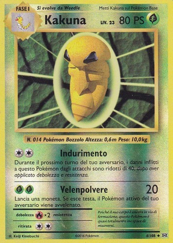 Carta pokemon kakuna - carta,