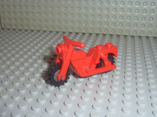 Lego red motorcycle - motorcycle, town