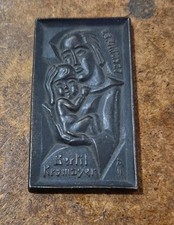 bronzo 1927 Maternità Natività Arte Russa Orientale Cirillico Art Deco Futurismo