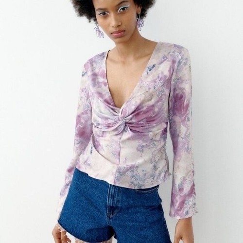 Blusa top zara viola - top,