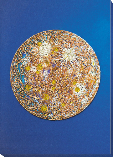 Kit ricamo perline - luna, gialla