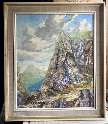 Dipinto olio paesaggio - olio,