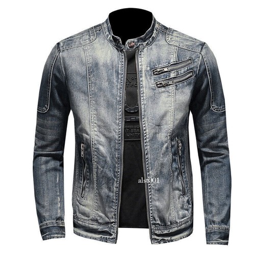 Giacca moto uomo denim biker - moto,