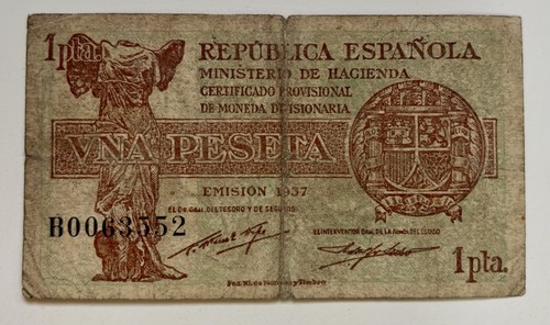 Billete peseta 1937 - 1,