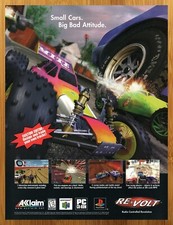 1998 Re-Volt Nintendo 64 N64 Stampa Vintage Pubblicità/Poster Auto Corsa Videogioco Arte