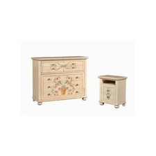 COMO LEGNO CASSETTIERA DECORATO A MANO DIPINTO ANTICATO COUNTRY COLLECTION