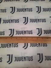 Tessuto Juventus Serie A BTY 43” largo 100% cotone calcio calcio bianco