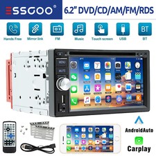 Autoradio Carplay Android Auto CD DVD AM RDS 3 USB Bluetooth TF AUX Doppio 2 DIN