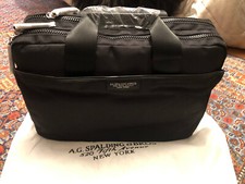 Borsa lavoro Spalding tessuto nero leggera due scomparti con tracolla porta PC