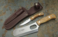 Cudeman Coltello 161-L MACAP COMBO Machete e Cappero 2 Coltelli MoVa Acciaio Legno di Ulivo