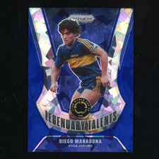 2025 Panini Prizm Diego Maradona Talenti Leggendari Cracked Ice Blue 97/99 5V942