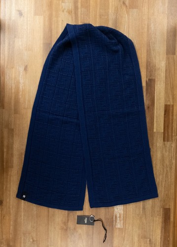 Sciarpa fendi blu logo - blu,