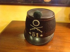 ELMETTO SHAKO ESERCITO SVIZZERO COPRICAPO 51 FANTERIA NAEGLY & CIE FABBRICAZIONE