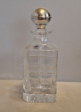 Bottiglia porta whisky da liquore cristallo argento Cioni Mario design decanter